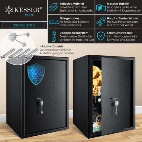 Cassaforte NAIZY XL - Serratura A Doppia Barba, 35x50x31 Cm, Per Casa O Ufficio - Foto 11