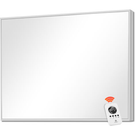 KESSER® Riscaldatore a infrarossi con termostato Radiatore a infrarossi Riscaldatore elettrico Riscaldatore a infrarossi Riscaldatore a parete - 28 diversi programmi di routine  Radiatore  Bianco - Co