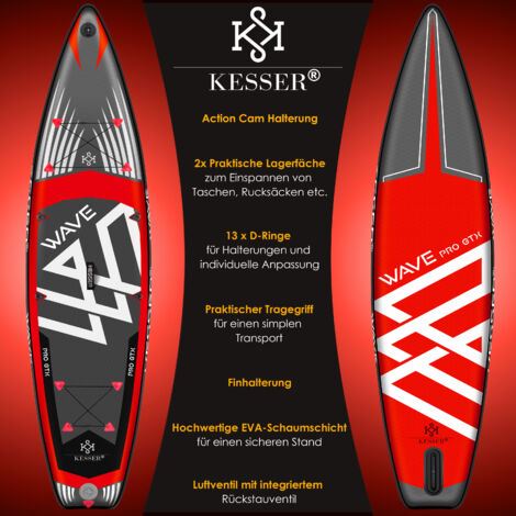 Carrello Trasporto Tavole Da Surf KESSER® - Pieghevole, Per SUP, Kayak, Pneumatici 10 Pollici - Foto 4