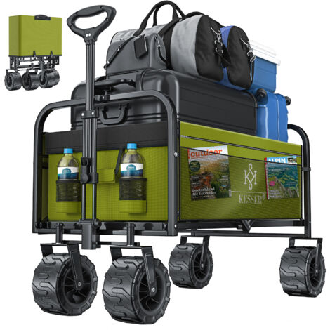 Carrello Pieghevole KESSER Con 2 Tasche - Porta Fino A 80kg, Ruote In PVC Per Shopping E Viaggi - Foto 6