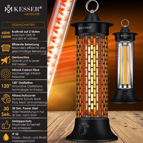Riscaldatore A Infrarossi Kesser 2500W - Per Esterni, Patio, Garage, Con 3 Livelli Di Potenza - Foto 3
