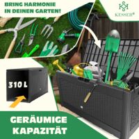 Box Portacuscini KESSER Da 290 Litri - Con Ruote, Per Giardino E Terrazza, Colore Antracite - Foto 11