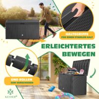 Box Portacuscini KESSER Da 290 Litri - Con Ruote, Per Giardino E Terrazza, Colore Antracite - Foto 10