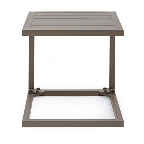 Tavolino Da Caffè HILDE 40x40 Cm - Struttura In Alluminio Verniciato, Assemblaggio Richiesto