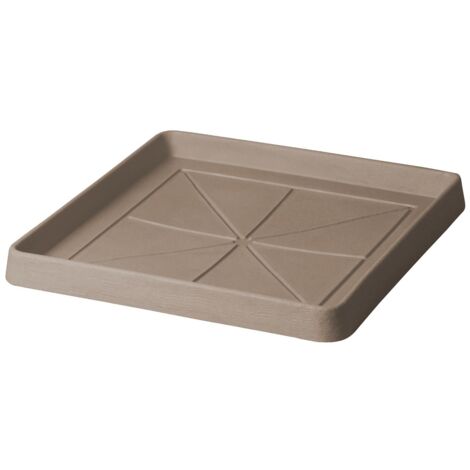 Quadratische Untertasse 30 cm - Cappuccino