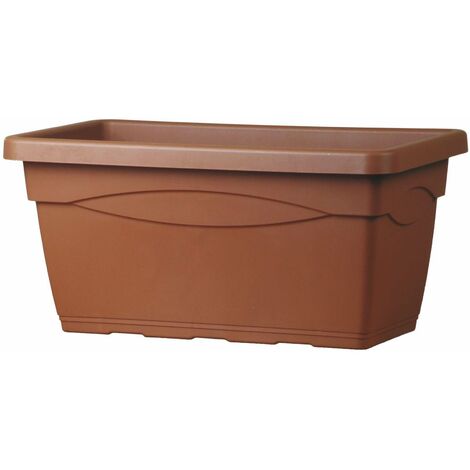 Blumenkasten / Pflanzkasten ''Cassettone basic'' für Garten -100 cm / Terrakottafarben