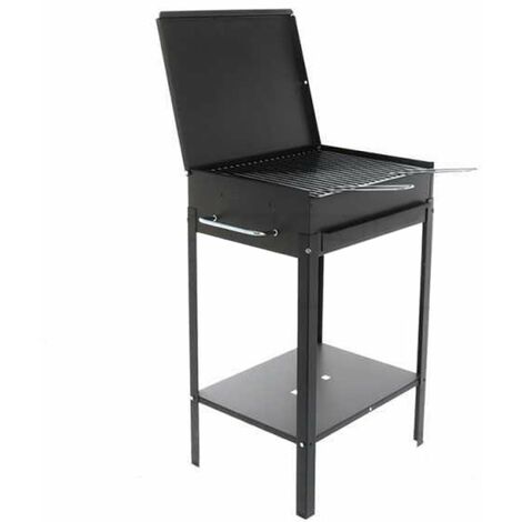 Kohlegrill "Stromboli" Kocher mit Deckel und verstellbarem Grillrost Made in Italy -60 cm