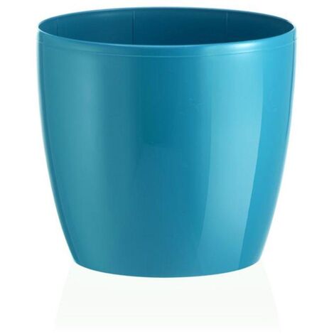 Outdoor runde Kunststoffvase "Madeira Luxy Colour" für Blumen und Pflanzen -22 cm / Rot