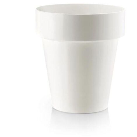 Outdoor runde Kunststoffvase ''Porto Colour'' für Blumen und Pflanzen -20 cm / Schwarz (1/5)