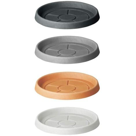 Kunststoffuntersetzer ''Tondo Classic'' für Outdoor/Indoor Blumen- und Pflanzentopf -22 cm / Antik