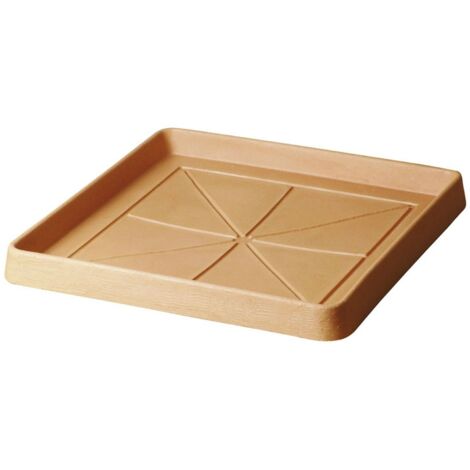 Blumen- und Pflanzentopf Untersetzer ''Quadro classic'' für Außenbereich -36 cm / Antik