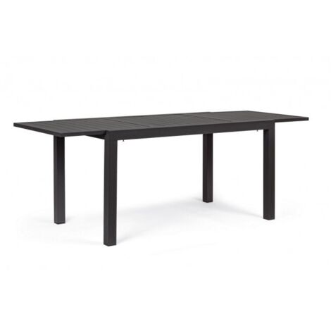 Ausziehbarer Outdoor-Tisch in Anthrazit Aluminium 140 - 210x77x h75 cm (1/5)