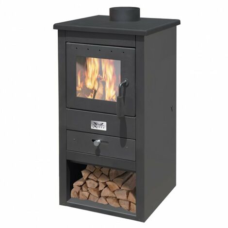 Holzofen "Athena" 13 kW aus Stahl h 94 cm Made in Italy