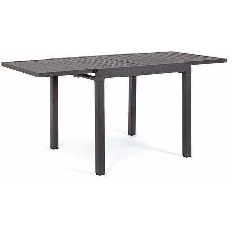 Ausziehbarer Tisch "Pelagius" aus Aluminium mit Platte für den Einsatz im Garten und auf der Veranda -Anthrazit / Klein (1/5)