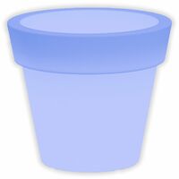 Runde leuchtende Vase Gemma Bright mit LED-Laterne Dekoration 'Made in Italy' für den Außenbereich -Gemma 110 cm / Blau / Mit Kabel