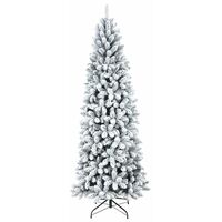 Weihnachtsbaum "Jackie Slim verschneit" aus PVC und weißem Flock für kleine Abmessungen -180 cm