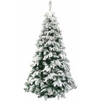 Verschneiter Weihnachtsbaum Nevada aus PE Real Touch + Flock Effekt -210 cm