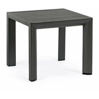 Couchtisch "Cruise" für Außen- und Garten Sonnenliege 40 cm aus Aluminium -Anthrazit