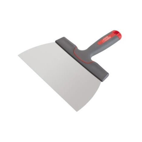 L'Outil Parfait – Couteau à enduire inox 30 cm – Lame arrondie anti-trace – Manche bi-matière ergonomique – Pour travaux de finition