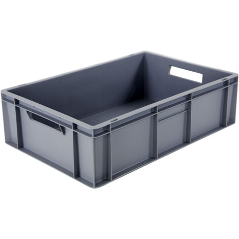 Novap – Bac palettisable 30L en polypropylène – Résistant aux huiles et acides – Pour transport sur palette – Couleur gris