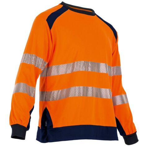 LMA – T-shirt long haute visibilité orange fluo T2XL – Norme EN ISO 20471 classe 2 – Maille respirante Coolpass – Traitement anti-UV UPF 50+