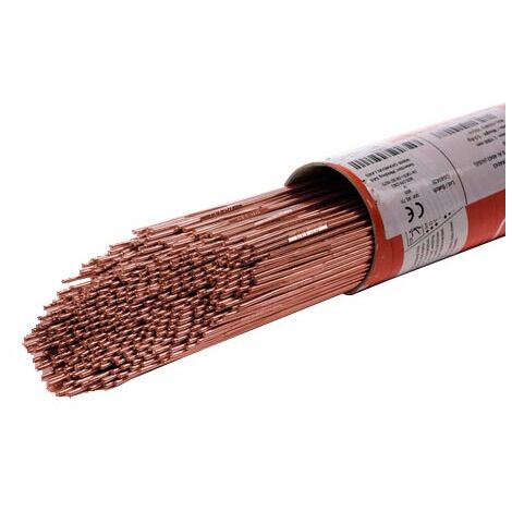 Métal d'apport plein cuivré 3.2 mm – Étui 5 kg – Norme AWS-AS.18 ER70S-6 – Soudage acier au carbone et faiblement allié