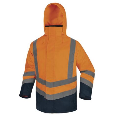 PARKA HAUTE VISIBILITE OPTIMUM3 ORANGE/MARINE DELTA PLUS OPTI3OM   58/60 (2XL) (1/4)