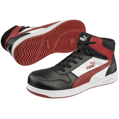 Chaussure Sécurité Frontcourt Blk/Wht/Red Mid S3L Esd Fo Hro T48 Puma (1/5)