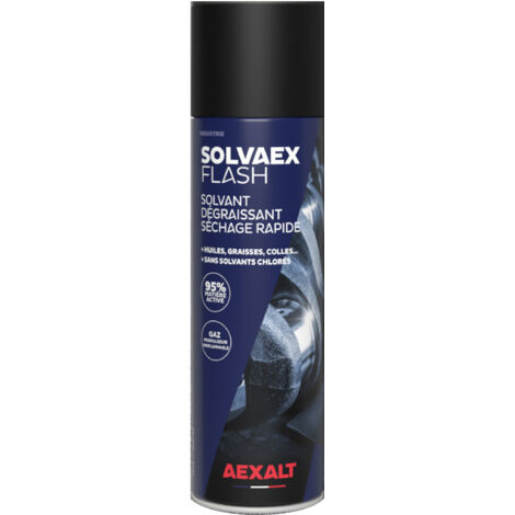 Solvant dégraissant séchage rapide Solvaex Flash aérosol 650ml Aexalt (1/2)
