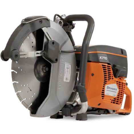 Husqvarna – Découpeuse thermique K770 Smartguard 350mm – Moteur 2 temps – Profondeur de coupe 125mm – Disque diamant inclus pour béton et asphalte
