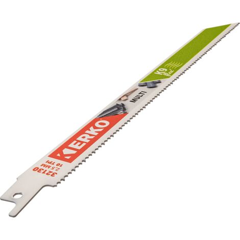 Lame Scie Sabre 228 x 19 x 0.9 10TPI Multi K-9 lot de 5 Erko