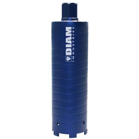 Diam Industries – Couronne diamant pour béton à sec 102mm – Longueur 300mm – Raccord 1"1/4 – Perçage à sec pour caroteuse