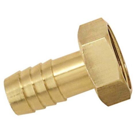 Boutté – Raccord rapide femelle en laiton cannelé 19mm – Pour tuyaux polyéthylène et semi-rigide – Joint inclus – Conforme ACS