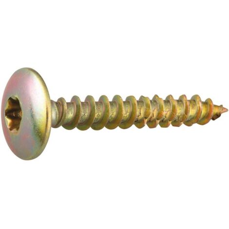 Vis penture - Viswood - Tête cylindrique bombée - TX - Acier zingué - 6 x 40 mm - Boîte de 200 (1/3)