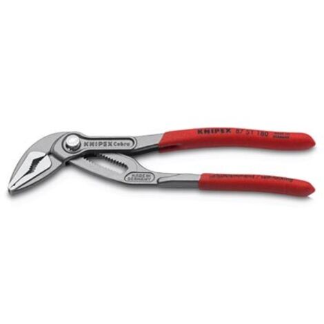 Knipex – Pince multiprise ultra-effilée 180 mm – Mécanisme de réglage rapide – Accès facile aux espaces restreints – Pour tubes jusqu'à 42 mm
