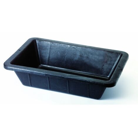 Finish – Auge caoutchouc FLEXOGOM 35L 630x420x160 mm noir – Conçue pour chantiers humides – Résistante aux chocs et agressions