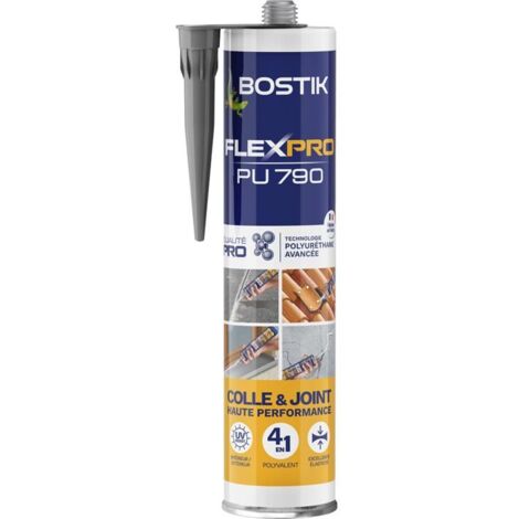 Bostik – Colle polyuréthane 300 ml – Joint d'étanchéité anthracite RAL 7016 – Pour collage sur supports divers – Application intérieure/extérieure - Fltn4Sro