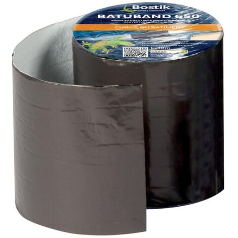 Bostik – Ruban adhésif Batuband 650 gris 10cm – Rouleau de 10m – Résistant aux intempéries – Pour surfaces variées