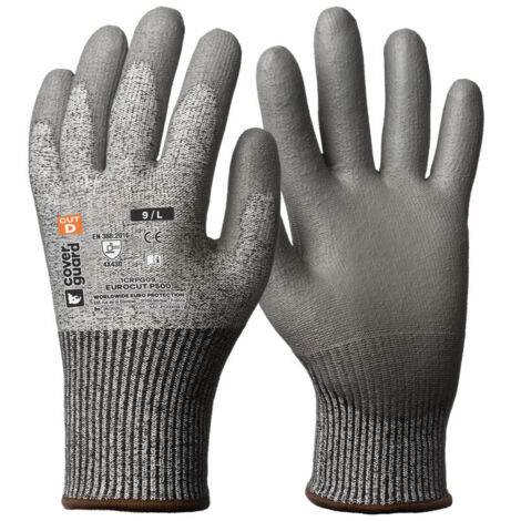 Guanti antitaglio Eurotechnique Eurocut P500 (confezione da 5) Grigio 8