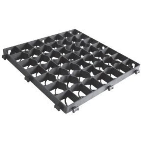 Dakota – Dalle de renfort gazon 500 x 500 mm – Hauteur 40 mm – Couleur noire – Pour allées et zones de stationnement esthétiques