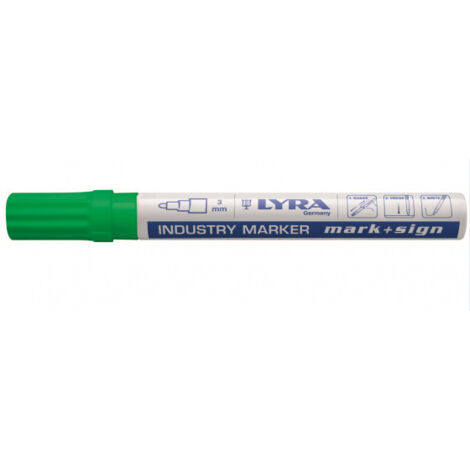 Marqueur peinture vert laquée pointe 2-4 mm - LYRA - L4040067