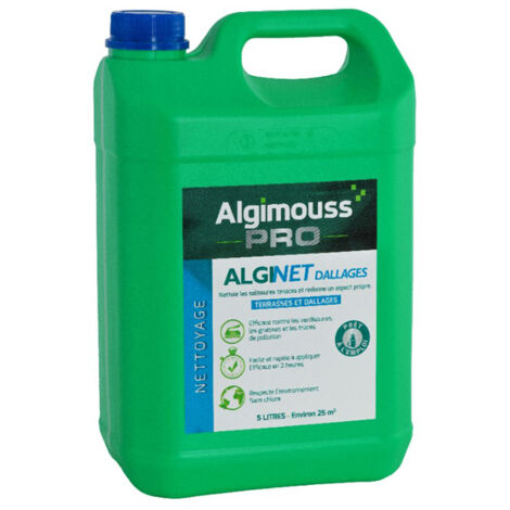 Nettoyant terrasse dallage et sol extérieur Bidon 5 L - Alginet Dallages ALGIMOUSS - 081002