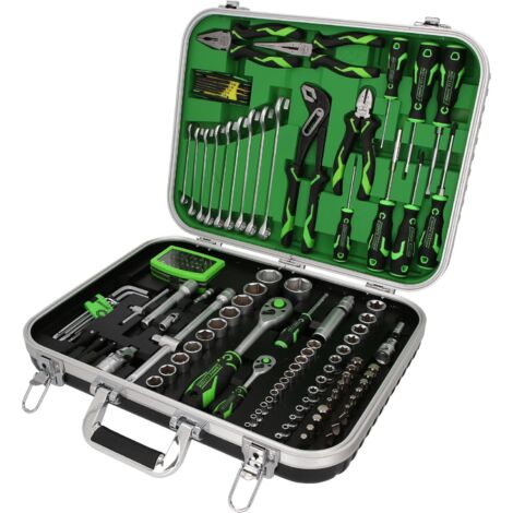 Kstools – Coffret multi-outils 143 pièces – Acier Chrome Vanadium – Douilles 6 pans – Technologie FlankTraction – Coffre en aluminium (1/4)