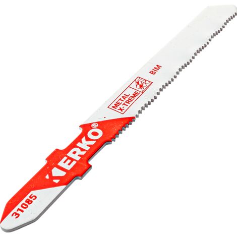 Lame de Scie Sauteuse 21 TPI pour Inox - 75 mm lot de 5 Erko (1/3)