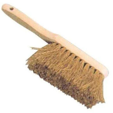 Balayette coco 80mm – Manche long en bois brut – 42 touffes pour nettoyage efficace – Fabriquée en France – Domergue (1/3)