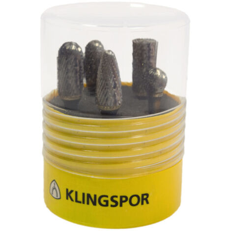 HF100BOX5 Fraises carbure / set Klingspor 9,6 x 6 mm denture croisée (1/2)