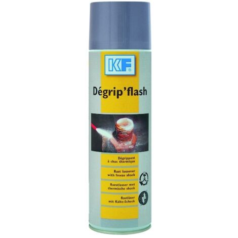 Dégrippant thermique ultra-rapide 500ml – Choc thermique -40°C pour pièces grippées – Aérosol sans acide ni silicone – KF