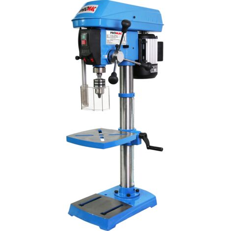 Promac – Perceuse à colonne 230V 550W – Capacité de perçage 16mm – Vitesse variable 450 à 2500 tr/min – Mandrin auto-serrant 1-20mm – 212VLL