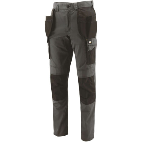 Caterpillar – Pantalon de jardinage slim noir T46 – Renforts genoux Cordura 100 % nylon – Poches porte-outils – Confort pour artisans (1/5)