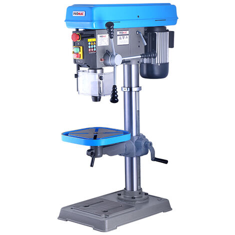 Promac – Perceuse à colonne 230V JD3285M – Profondeur de perçage 50mm – Vitesse variable 500-2500 tr/min – Mandrin auto-serrant 16mm